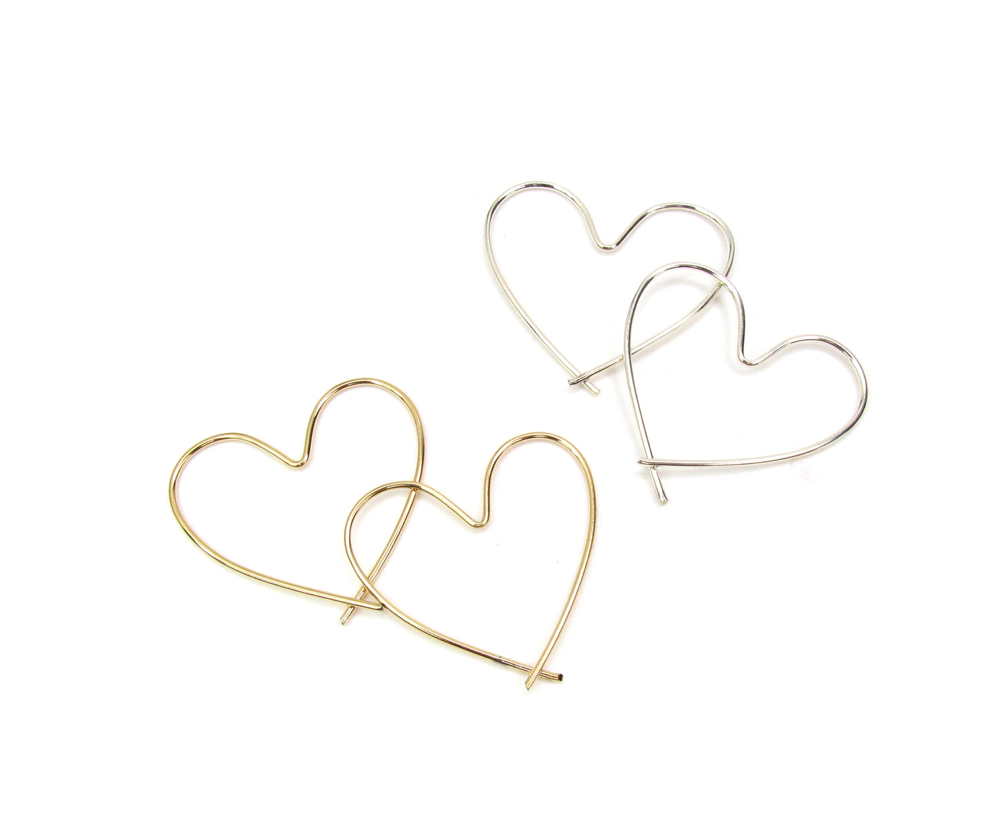 Heart Hoop Earrings | Gold Filled & Sterling Silver Hoops