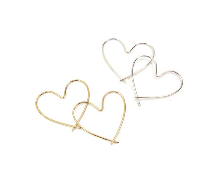 Heart Hoop Earrings | Gold Filled & Sterling Silver Hoops