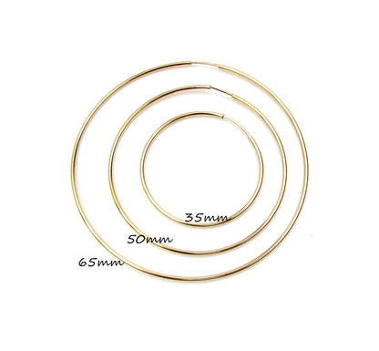 Endless Skinny Hoop Earrings | Minimalist Earrings