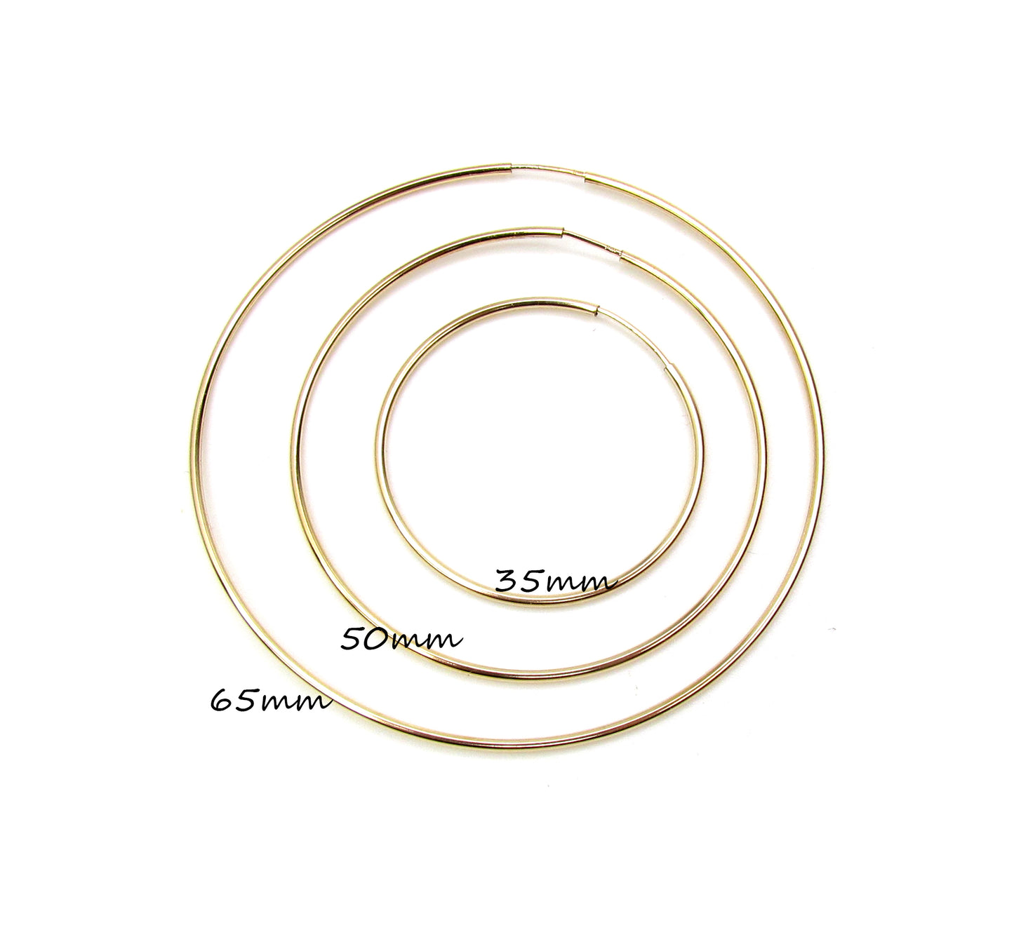Endless Skinny Hoop Earrings | Minimalist Earrings