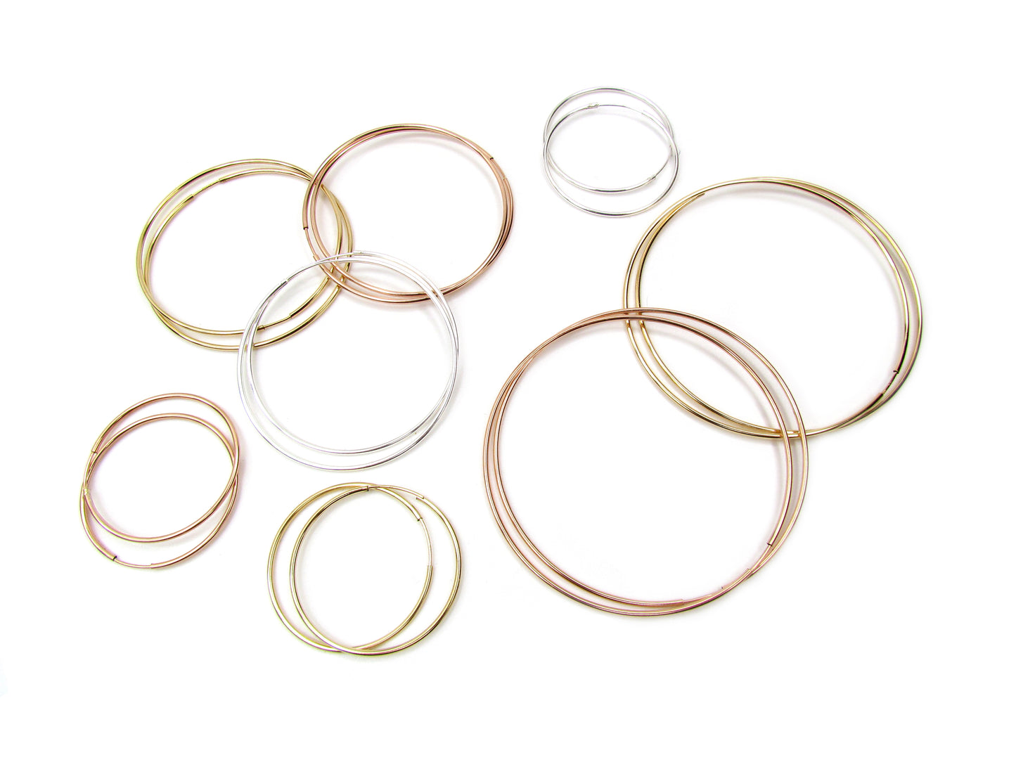 Endless Skinny Hoop Earrings | Minimalist Earrings
