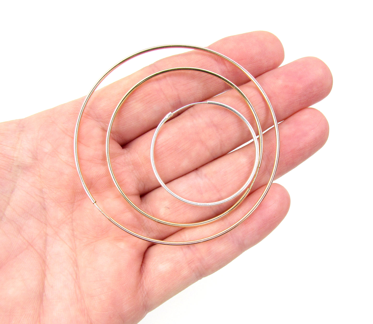 Endless Skinny Hoop Earrings | Minimalist Earrings