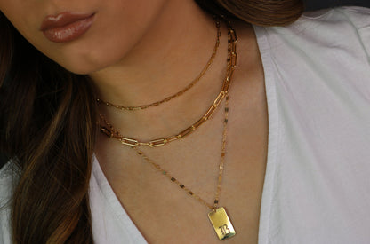 Old English Initial Pendant Necklace | Engraved Pendant