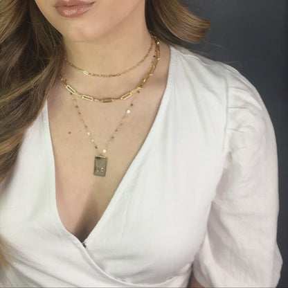 Chunky Paperclip Chain Necklace | Statement Necklace Gold Filled