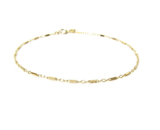 Tiny Bar Anklet | Dainty Gold Filled or Sterling Silver Ankle Bracelet