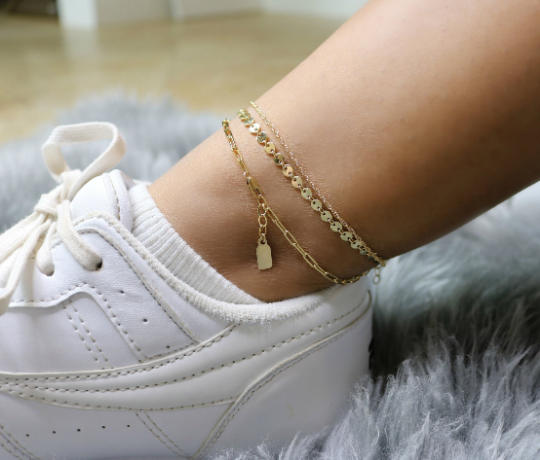 Disc Chain Anklet | Dainty Everyday Ankle Bracelet