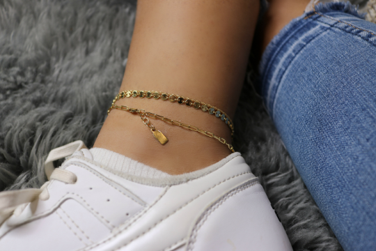 Disc Chain Anklet | Dainty Everyday Ankle Bracelet