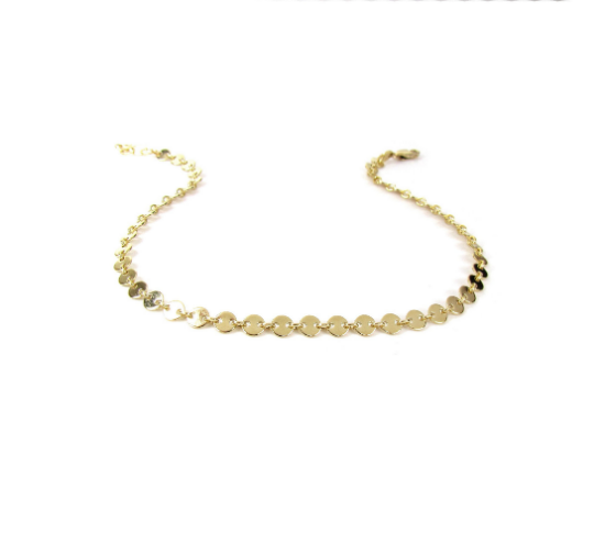 Disc Chain Anklet | Dainty Everyday Ankle Bracelet