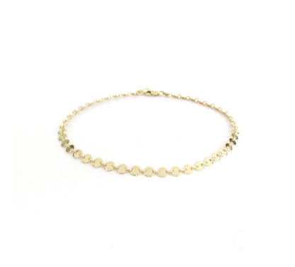 Disc Chain Anklet | Dainty Everyday Ankle Bracelet