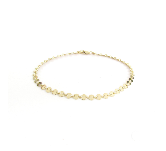 Disc Chain Anklet | Dainty Everyday Ankle Bracelet