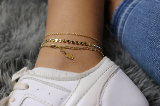 Disc Chain Anklet | Dainty Everyday Ankle Bracelet