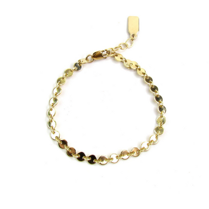 Coin Disk Bracelet | Eternity Style Chain in Gold Filled, Silver & Rose Gold