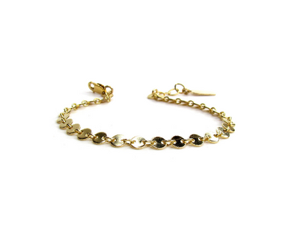 Coin Disk Bracelet | Eternity Style Chain in Gold Filled, Silver & Rose Gold