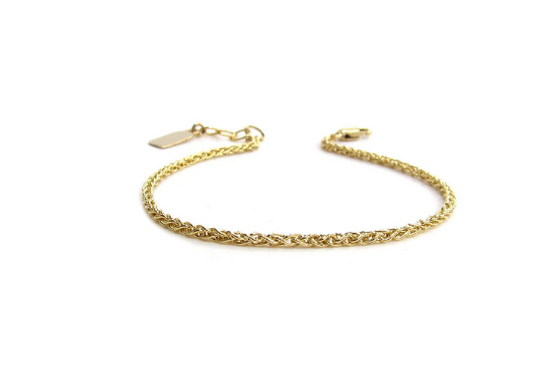 Woven Textured Chain Bracelet | Dainty Gold & Silver Bracelet
