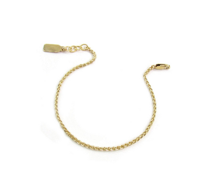 Woven Textured Chain Bracelet | Dainty Gold & Silver Bracelet