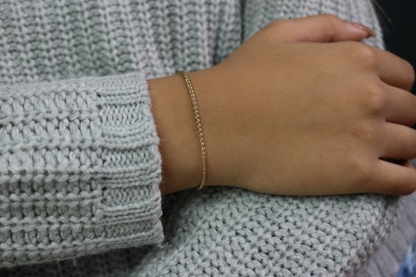 Woven Textured Chain Bracelet | Dainty Gold & Silver Bracelet