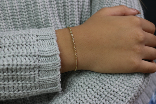Woven Textured Chain Bracelet | Dainty Gold & Silver Bracelet