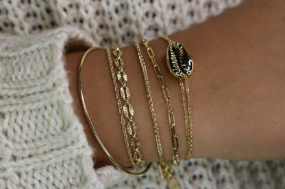 Woven Textured Chain Bracelet | Dainty Gold & Silver Bracelet