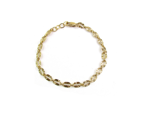 Sunburst Link Bracelet |Gold Filled or Sterling Silver Dainty Jewelry
