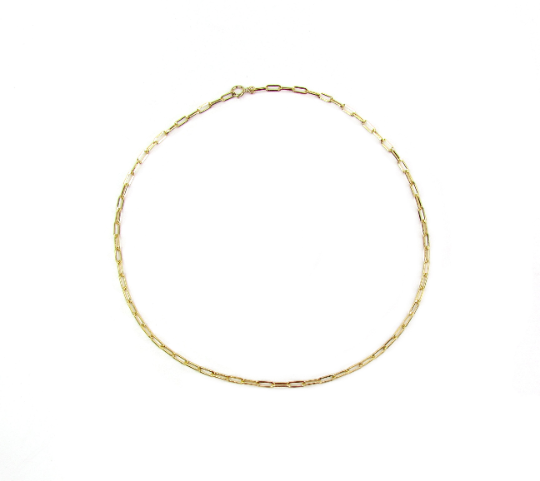 Paperclip Chain Necklace | Modern Layering Chain