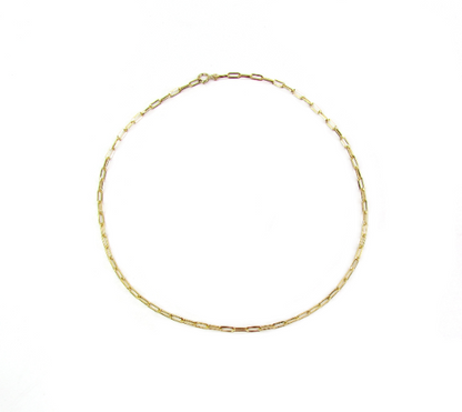 Paperclip Chain Necklace | Modern Layering Chain