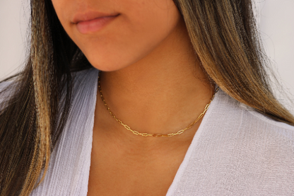 Paperclip Chain Necklace | Modern Layering Chain