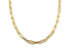 Paperclip Chain Necklace | Modern Layering Chain