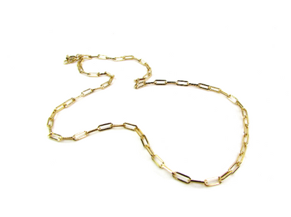 Paperclip Chain Necklace | Modern Layering Chain