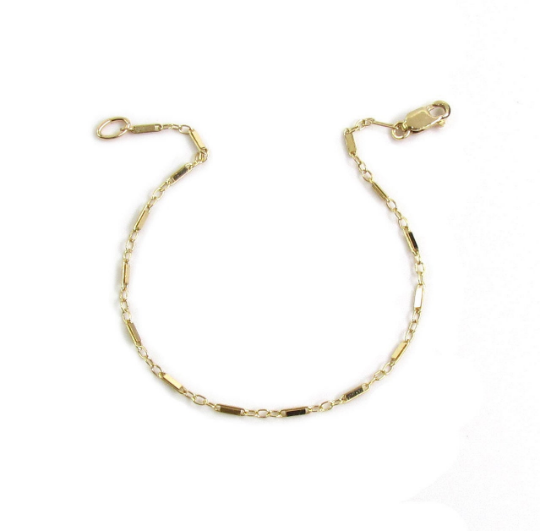Tiny Bar Chain Bracelet | Dainty Gold Filled Minimalist Bracelet