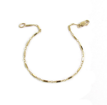 Tiny Bar Chain Bracelet | Dainty Gold Filled Minimalist Bracelet