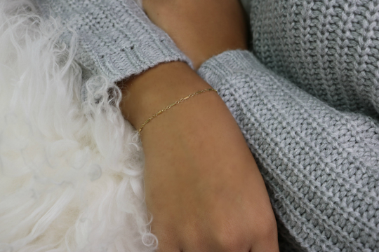 Tiny Bar Chain Bracelet | Dainty Gold Filled Minimalist Bracelet