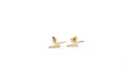 14K Lightning Bolt Studs