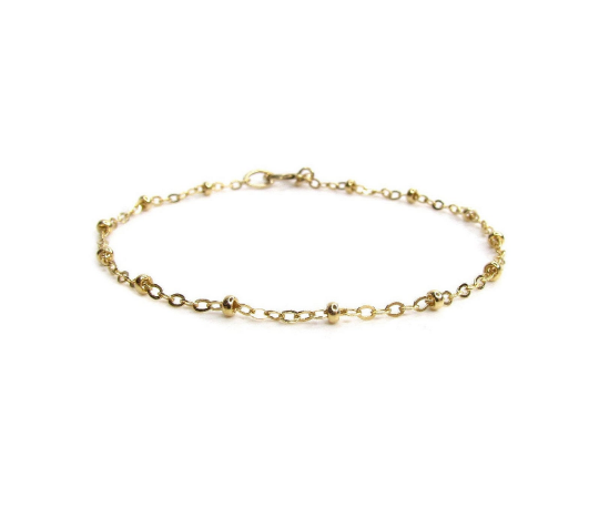 Beaded Satellite Bracelet | Dainty Bead Layering Bracelet