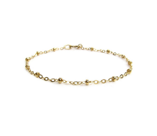 Beaded Satellite Bracelet | Dainty Bead Layering Bracelet