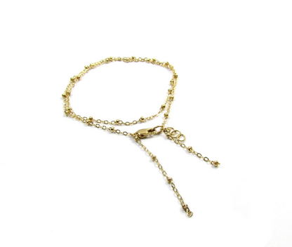 Beaded Station Necklace | Dainty Minimalist Necklace | Everyday Layering Jewelry