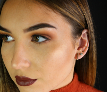 Diamond Ear Cuff | 14K Solid Gold | Minimalist No-Piercing Jewelry