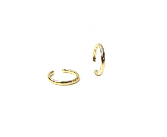 14K Solid Yellow Gold Polished Ear Cuff | Minimalist No-Piercing Jewelry
