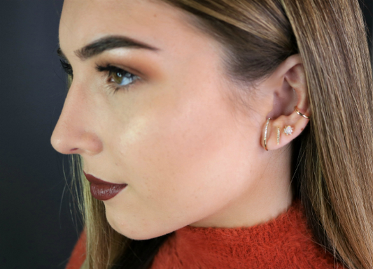 14K Solid Yellow Gold Polished Ear Cuff | Minimalist No-Piercing Jewelry