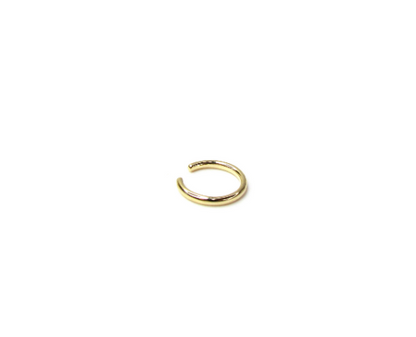 14K Solid Yellow Gold Polished Ear Cuff | Minimalist No-Piercing Jewelry