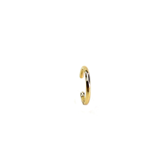 14K Solid Yellow Gold Polished Ear Cuff | Minimalist No-Piercing Jewelry