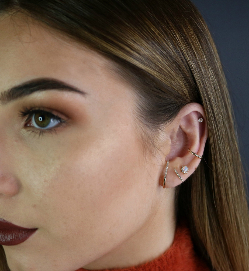 14K Solid Yellow Gold Polished Ear Cuff | Minimalist No-Piercing Jewelry