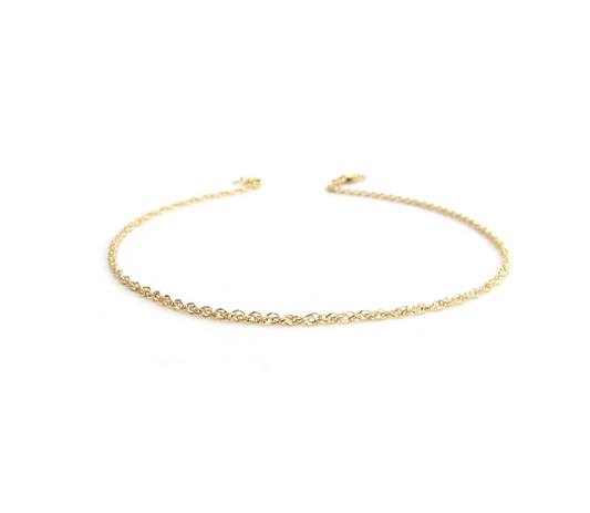 Rope Chain Anklet | Dainty Twisted Chain Anklet