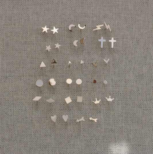 14K Gold Single Stud Earrings | Mix & Match Styles | Buy One or a Pair