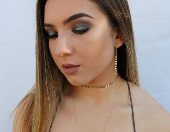 Dangling Disc Threader Earrings