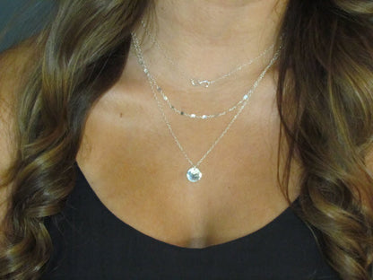 Hammered Disc Necklace