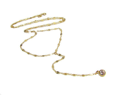 CZ Long Y Lariat Necklace