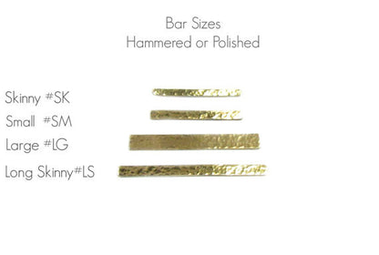 Hammered Bar Necklace | Dainty Textured Pendant