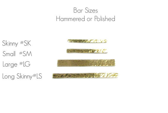 Hammered Bar Necklace | Dainty Textured Pendant