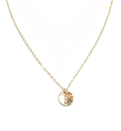 Set of 3 Layering Necklaces | Triangle, Vertical Bar & Hammered Disc Necklace