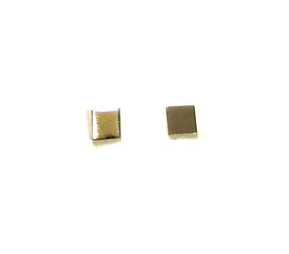 14K Gold Square Stud Earrings | Polished or Matte Satin Finish